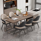 Modern Leather Swivel Arm Chair with Metal Frame Enlarged Size