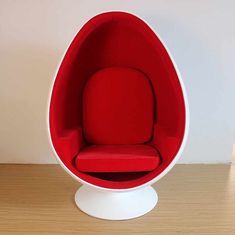 Scandinavian-Inspired Egg Chair in Fiberglass Shell