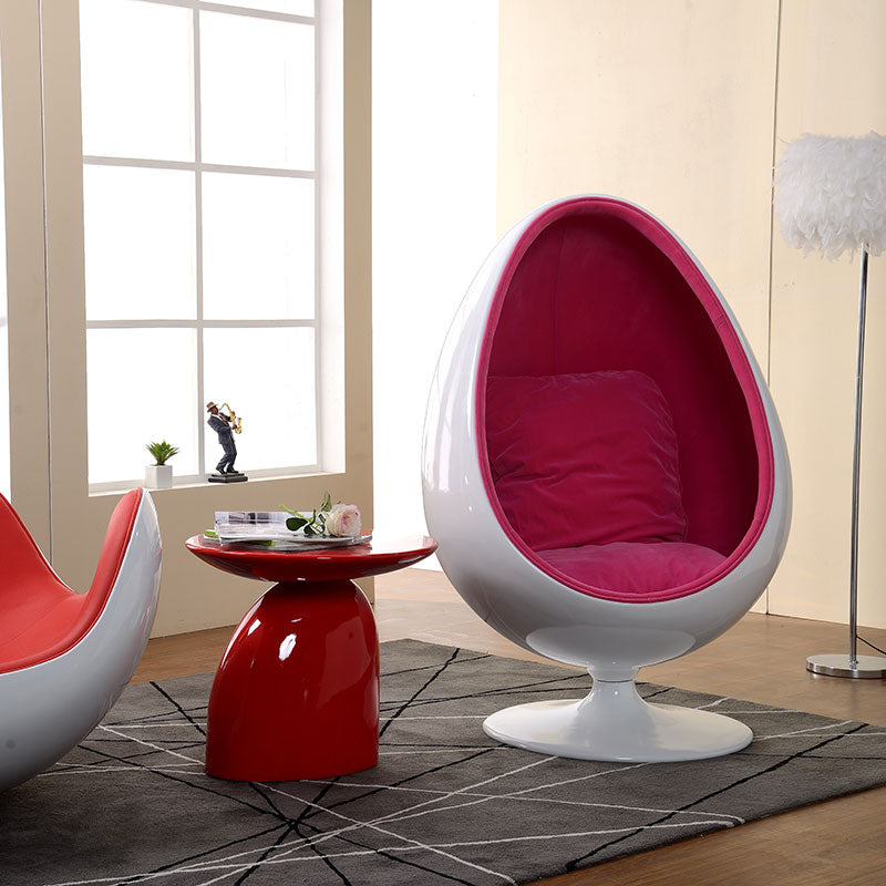 Scandinavian-Inspired Egg Chair in Fiberglass Shell