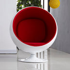 Scandinavian-Inspired Ball Chair in Fiberglass Shell