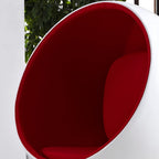 Scandinavian-Inspired Ball Chair in Fiberglass Shell