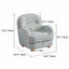 Pudding Kids Accent Chair With Embracing Back and Soft Plaid Upholstery Dimensions