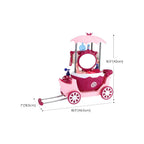 Purple Plastic Carriage-Style Kids Makeup Vanity with Mirror & Storage Dimensions