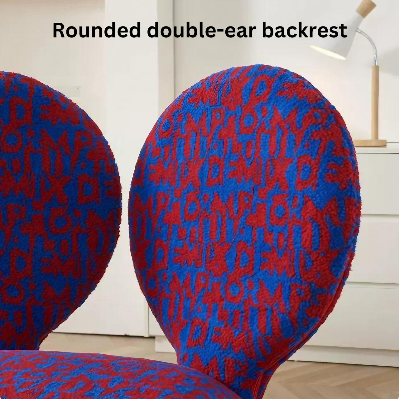 Creative Mickey ear design single sofa leisure chair for relaxation in purple teddy fabric