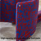 Single leisure sofa chair with purple teddy fabric and creative Mickey ear design