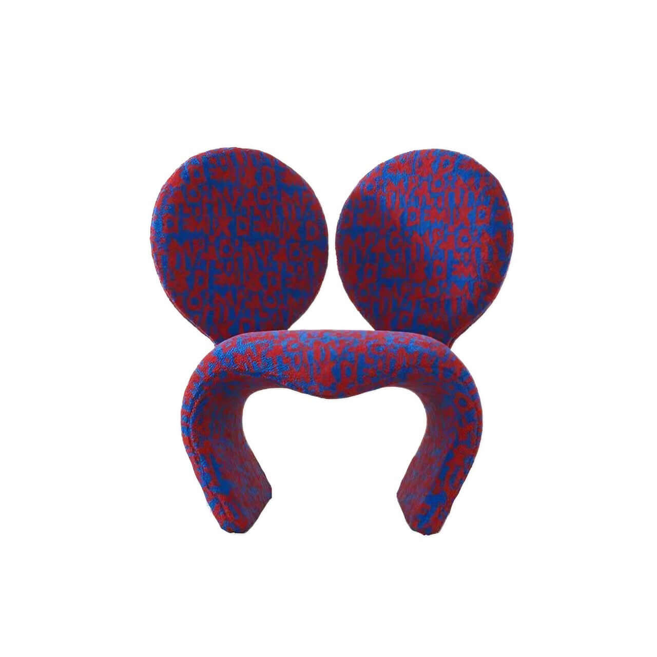 Single leisure sofa chair with purple teddy fabric and creative Mickey ear design