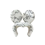 Single leisure sofa chair with purple teddy fabric and creative Mickey ear design