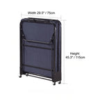 Quilted Upholstered Rollaway Bed With Cushioned Armrest, Space-Saving Guest Sleeper Dimensions