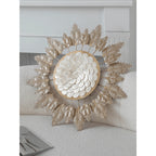 Radiant Golden Leaf Mother of Pearl Wall Art for Elegant Living Spaces