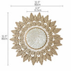 Radiant Golden Leaf Mother of Pearl Wall Art for Elegant Living Spaces