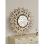 Radiant Golden Leaf Mother of Pearl Wall Art for Elegant Living Spaces Main Product Image