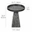 Radiating Shell Inlay Mother of Pearl Side Table with Sculptural Pedestal Dimensions