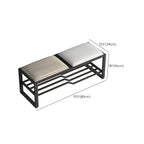 Rectangular Storage Bench with Houndstooth and Solid Upholstery – Modern Entryway Design Dimensions