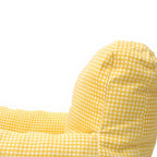 Red Plaid Upholstered Club Sofa for Kids - Cozy Seating Solution