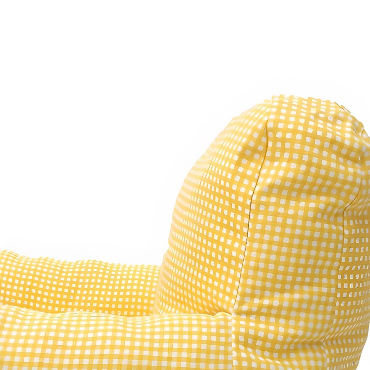 Red Plaid Upholstered Club Sofa for Kids - Cozy Seating Solution