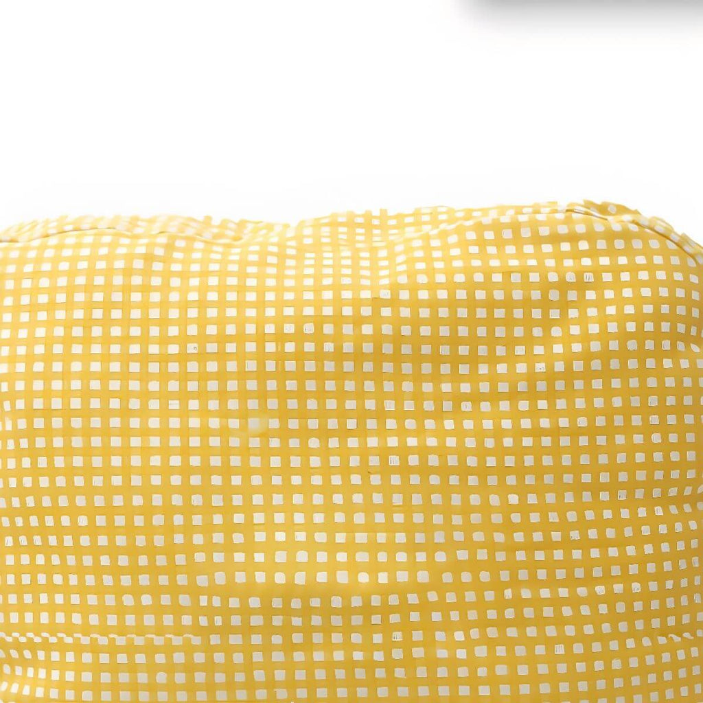 Red Plaid Upholstered Club Sofa for Kids - Cozy Seating Solution