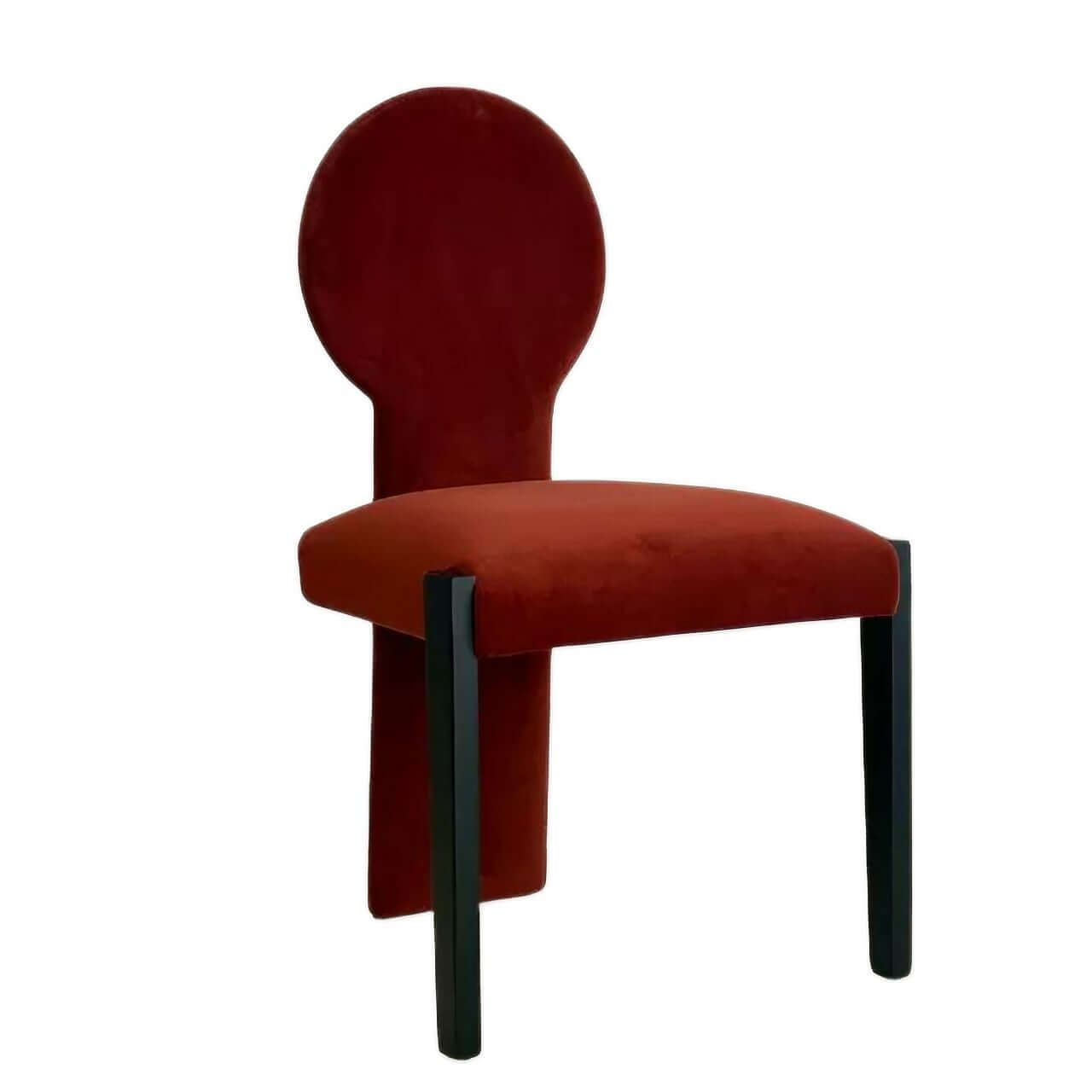 Red velvet makeup chair with backrest and creative single chair design