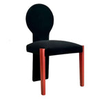 Red velvet makeup chair with backrest and creative single chair design