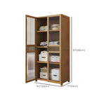 Reeded Glass Rattan Wood Wardrobe Armoire With Soft-Close Storage Dimensions