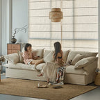 Relaxed Linen Slipcover Sofa With Deep Seat and French Wabi-Sabi Silhouette