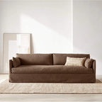Resort-Inspired Slipcover Sofa with Tailored Skirt and Textured Linen Look
