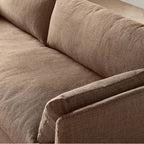 Resort-Inspired Slipcover Sofa with Tailored Skirt and Textured Linen Look