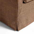 Resort-Inspired Slipcover Sofa with Tailored Skirt and Textured Linen Look