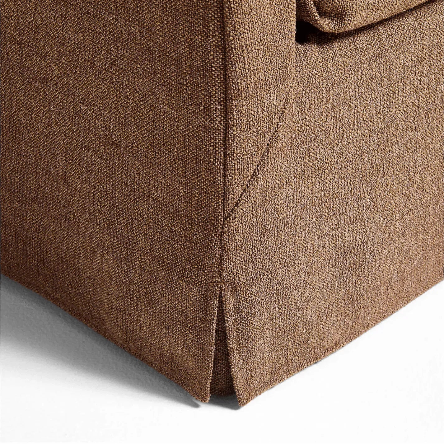 Resort-Inspired Slipcover Sofa with Tailored Skirt and Textured Linen Look