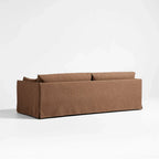 Resort-Inspired Slipcover Sofa with Tailored Skirt and Textured Linen Look