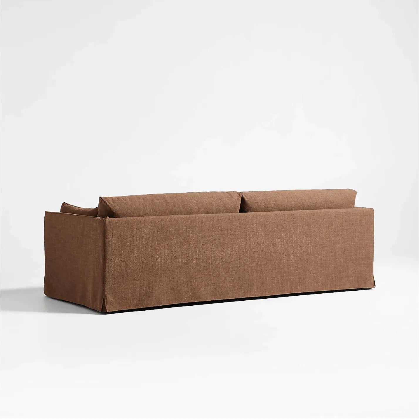 Resort-Inspired Slipcover Sofa with Tailored Skirt and Textured Linen Look