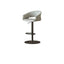 Retro Jacquard Adjustable Swivel Bar Stool With Wrapped Arms