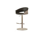 Retro Jacquard Adjustable Swivel Bar Stool With Wrapped Arms