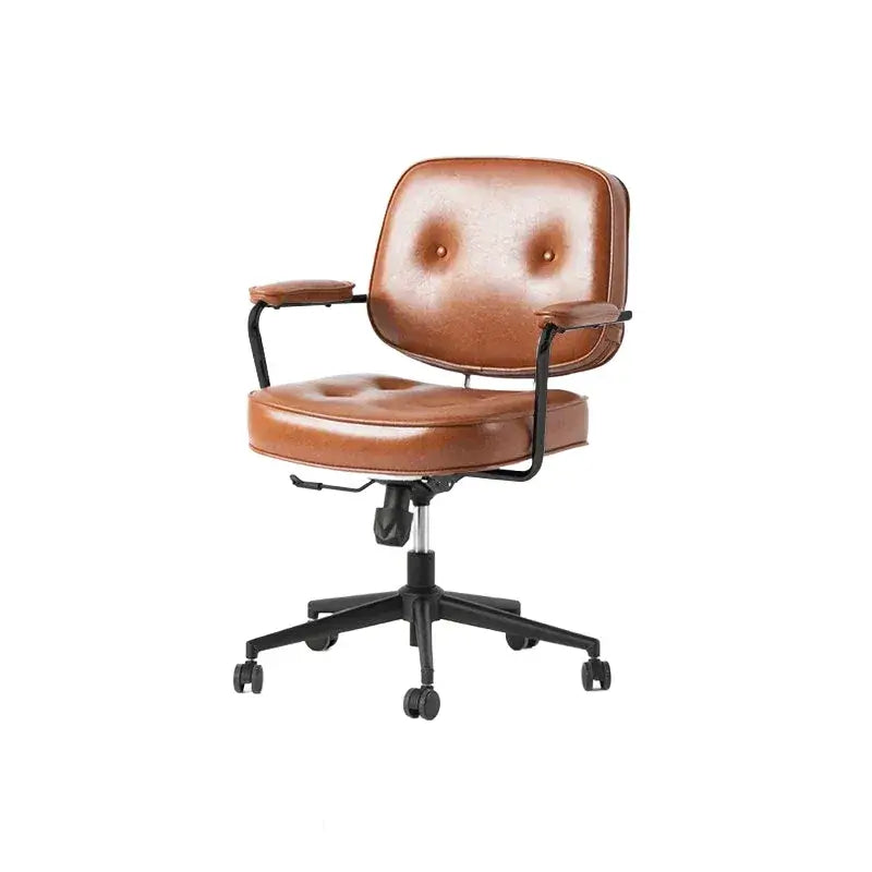 Retro Upholstered Office Chair Series with Metal Frame and Adjustable Height