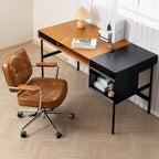 Retro Upholstered Office Chair Series with Metal Frame and Adjustable Height