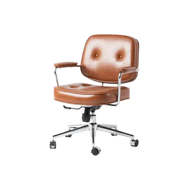 Retro Upholstered Office Chair Series with Metal Frame and Adjustable Height
