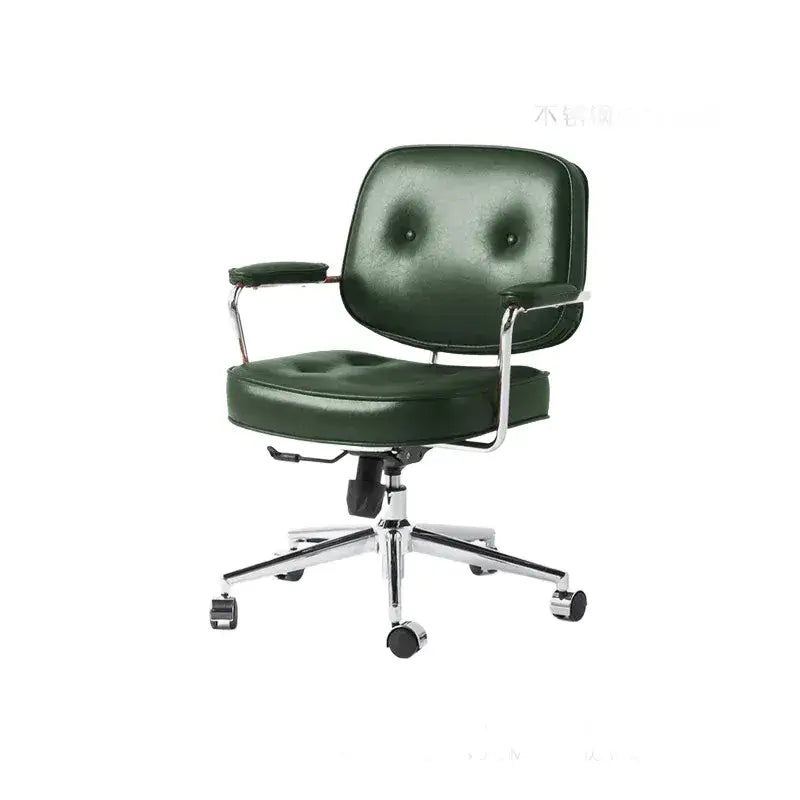 Retro Upholstered Office Chair Series with Metal Frame and Adjustable Height