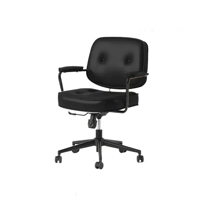 Retro Upholstered Office Chair Series with Metal Frame and Adjustable Height