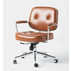 Retro Upholstered Office Chair Series with Metal Frame and Adjustable Height