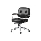 Retro Upholstered Office Chair Series with Metal Frame and Adjustable Height