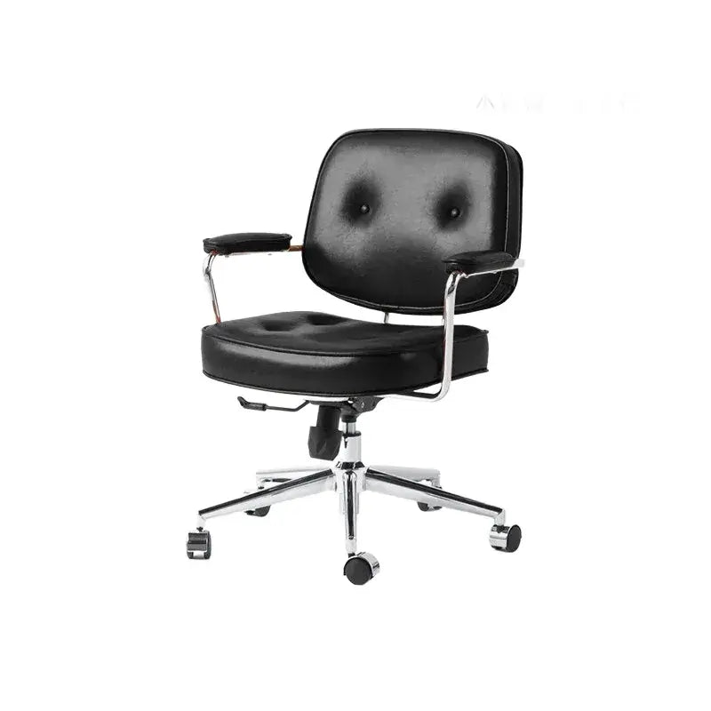 Retro Upholstered Office Chair Series with Metal Frame and Adjustable Height