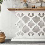 Retro Wood & Magnesium Oxide Console Table