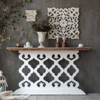 Retro Wood & Magnesium Oxide Console Table