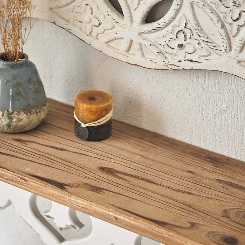 Retro Wood & Magnesium Oxide Console Table