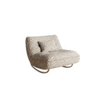 Retro Zebra Print Chair Series with Curved Steel Base and Plush Cushion