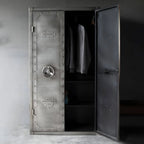 Rivet Metal Wardrobe Armoire With Hanging Rod and Shelves Main Product Image