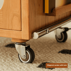 Robot-Shaped Wooden Side Table With Tilting Top & Wheels