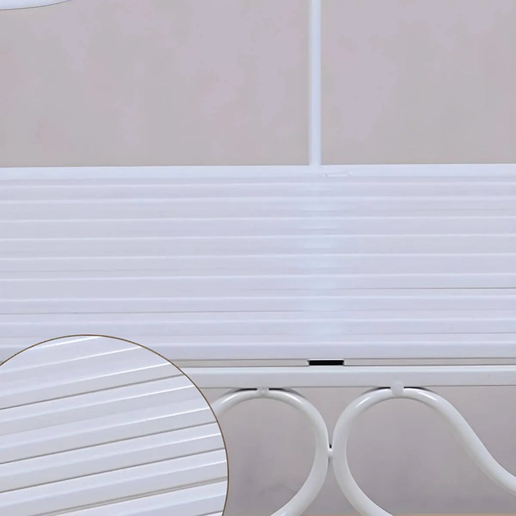 Rococo-Inspired Outdoor Bench in Powder-Coated Iron Frame