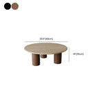 Round Coffee Table with Beige Travertine and Wooden Base Dimensions