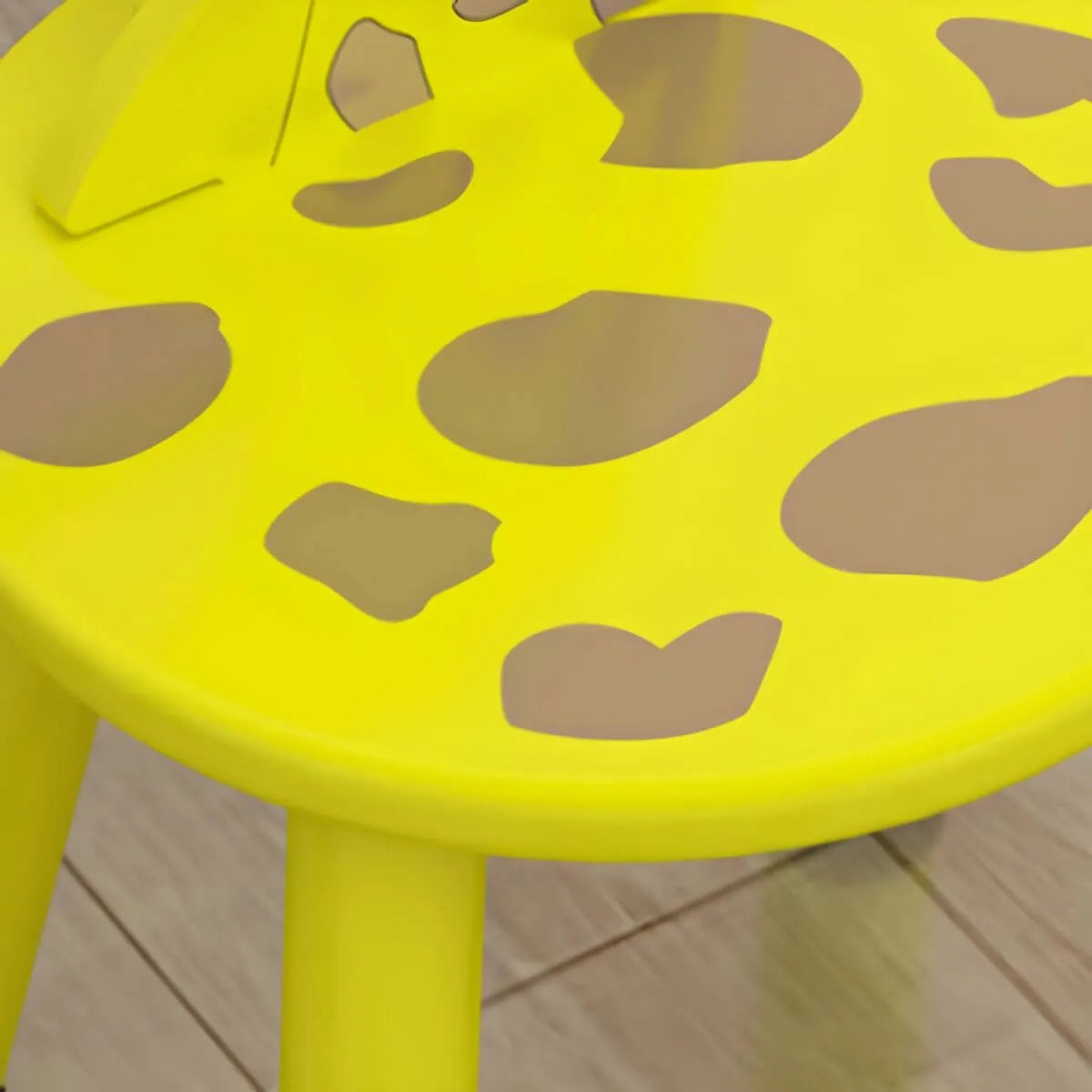 Round & Square Kids' Animal-Themed Wooden Desk Sets with Matching Chairs