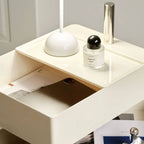 Rounded 5-Drawer Mobile Filing Cabinet With Open Top Storage